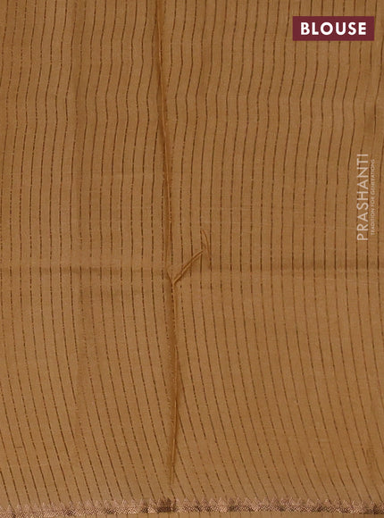 Pure tussar silk saree mustard yellow with plain body and long pichwai printed zari border