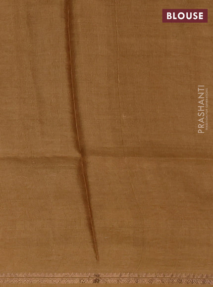 Pure tussar silk saree yellow with plain body and long pichwai printed zari border