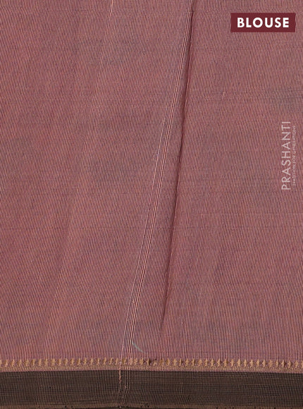 Pure tussar silk saree peach shade with allover pichwai prints and woven border