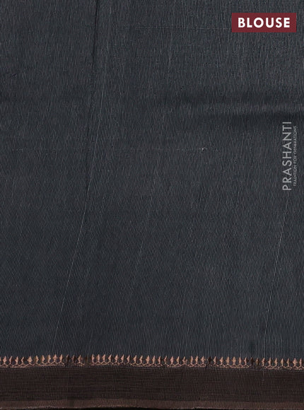 Pure tussar silk saree grey with allover pichwai prints and woven border