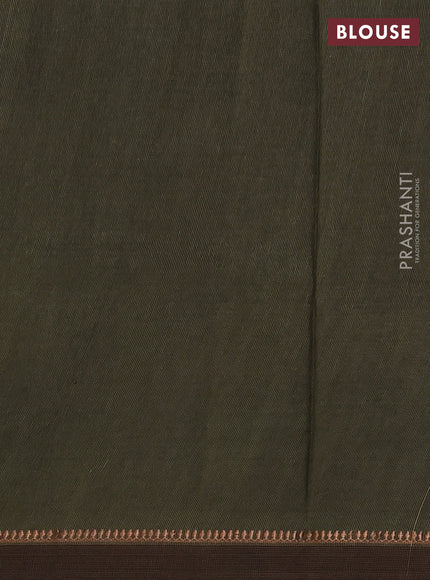 Pure tussar silk saree sap green with allover pichwai prints and woven border