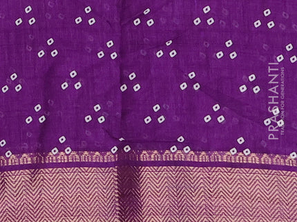 Semi dola pack of 5 multi colour with allover bandhani butta prints and zari woven border