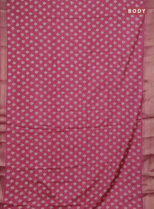 Semi dola pack of 5 multi colour with allover butta prints and zari woven border