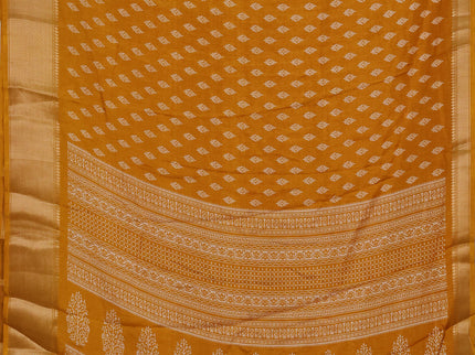 Semi dola pack of 5 multi colour with allover butta prints and zari woven border