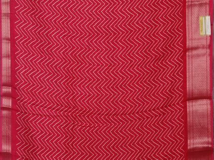 Semi dola pack of 5 multi colour with allover zigzag prints and zari woven border