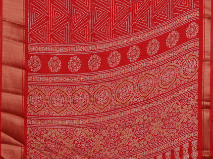 Semi dola pack of 5 multi colour with allover geometric prints and zari woven border