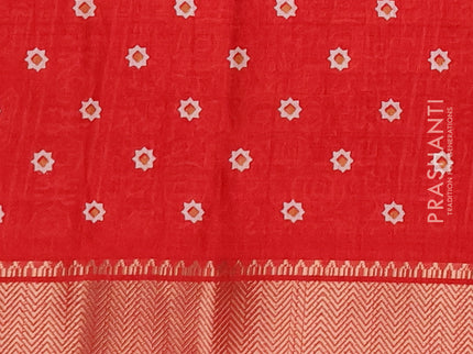 Semi dola pack of 5 multi colour with allover geometric prints and zari woven border