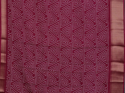 Semi dola pack of 5 multi colour with allover geometric prints and zari woven border