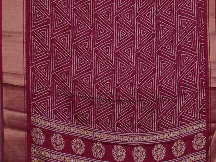 Semi dola pack of 5 multi colour with allover geometric prints and zari woven border