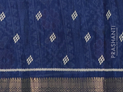 Semi dola pack of 5 multi colour with allover ikat weaves and zari woven border