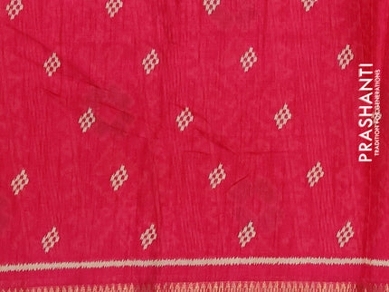 Semi dola pack of 5 multi colour with allover ikat weaves and zari woven border