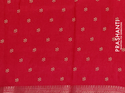 Semi dola pack of 5 multi colour with allover bandhani paisley butta prints and zari woven border