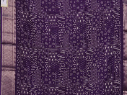 Semi dola pack of 5 multi colour with allover prints and zari woven border