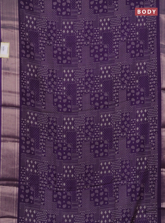 Semi dola pack of 5 multi colour with allover prints and zari woven border