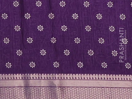 Semi dola pack of 5 multi colour with allover prints and zari woven border