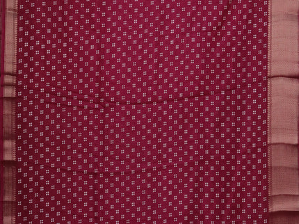Semi dola pack of 5 multi colour with allover bandhani butta prints and zari woven border