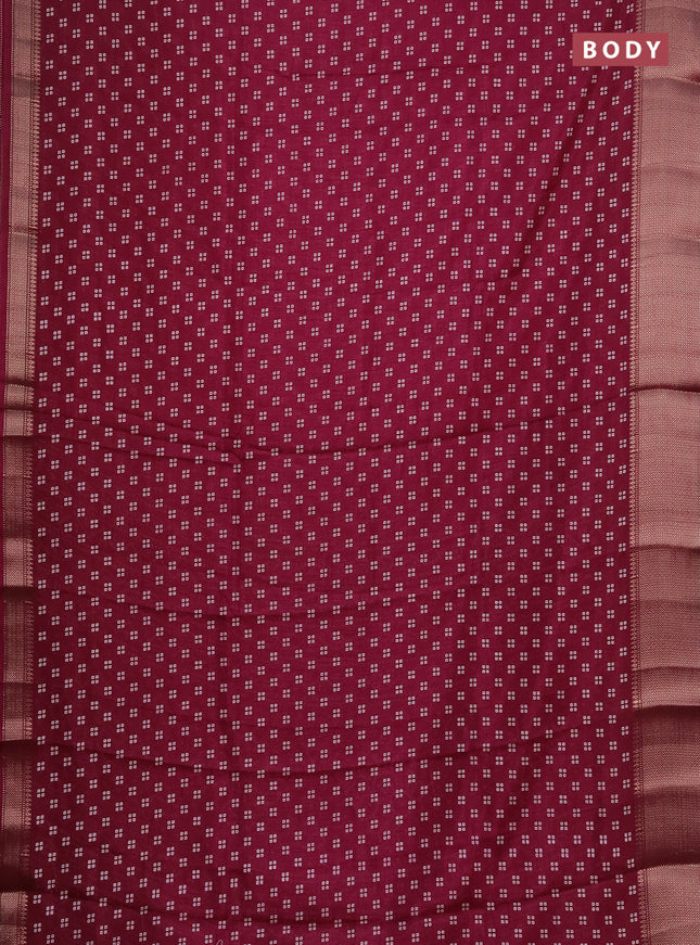 Semi dola pack of 5 multi colour with allover bandhani butta prints and zari woven border
