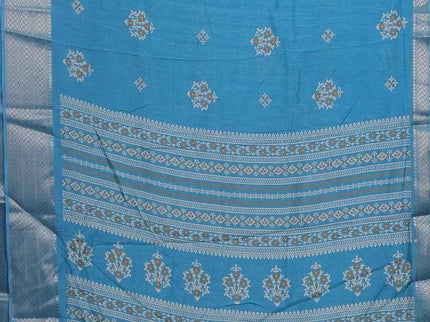 Semi dola pack of 5 multi colour with allover floral butta prints and zari woven border