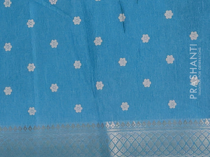 Semi dola pack of 5 multi colour with allover floral butta prints and zari woven border