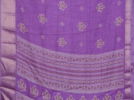 Semi dola pack of 5 multi colour and multi design with allover prints and zari woven border
