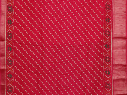 Semi dola pack of 5 multi colour and multi design with allover prints and zari woven border