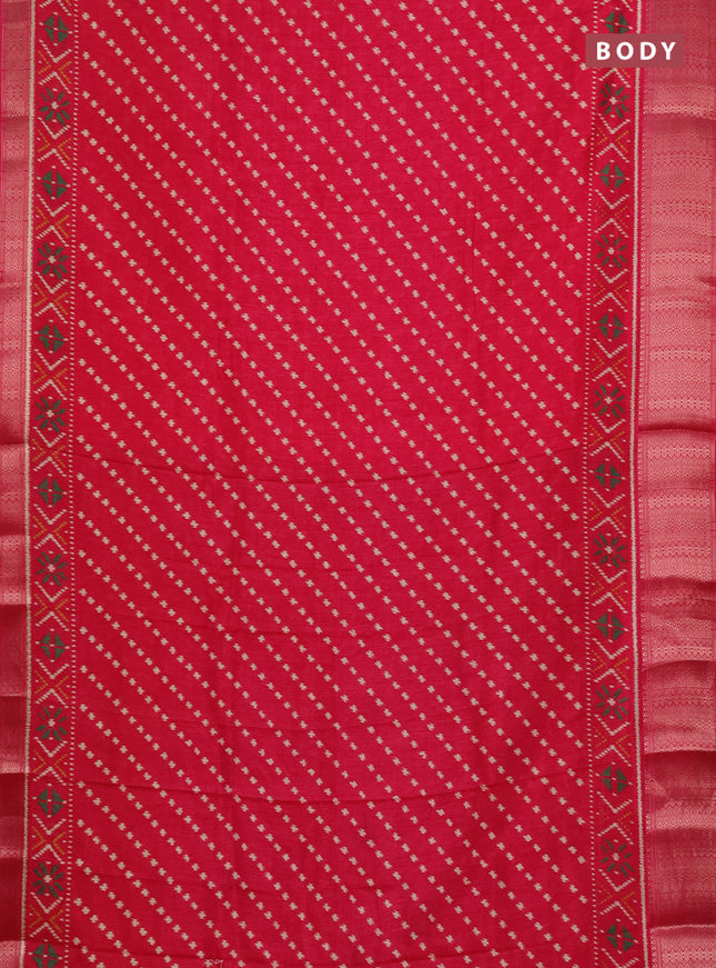 Semi dola pack of 5 multi colour and multi design with allover prints and zari woven border