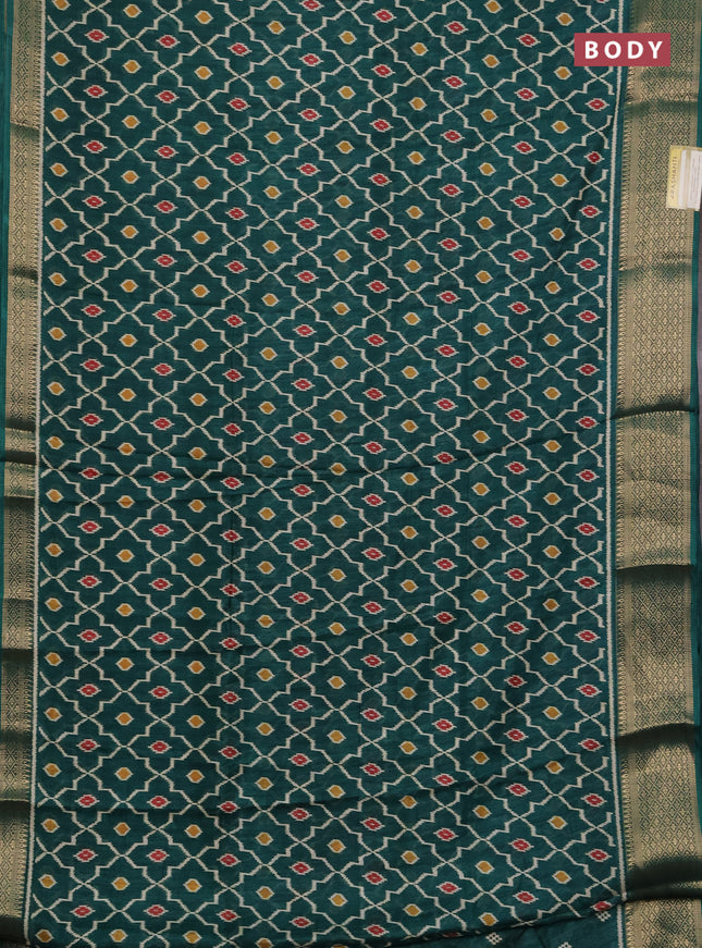 Semi dola pack of 5 multi colour and multi design with allover prints and zari woven border