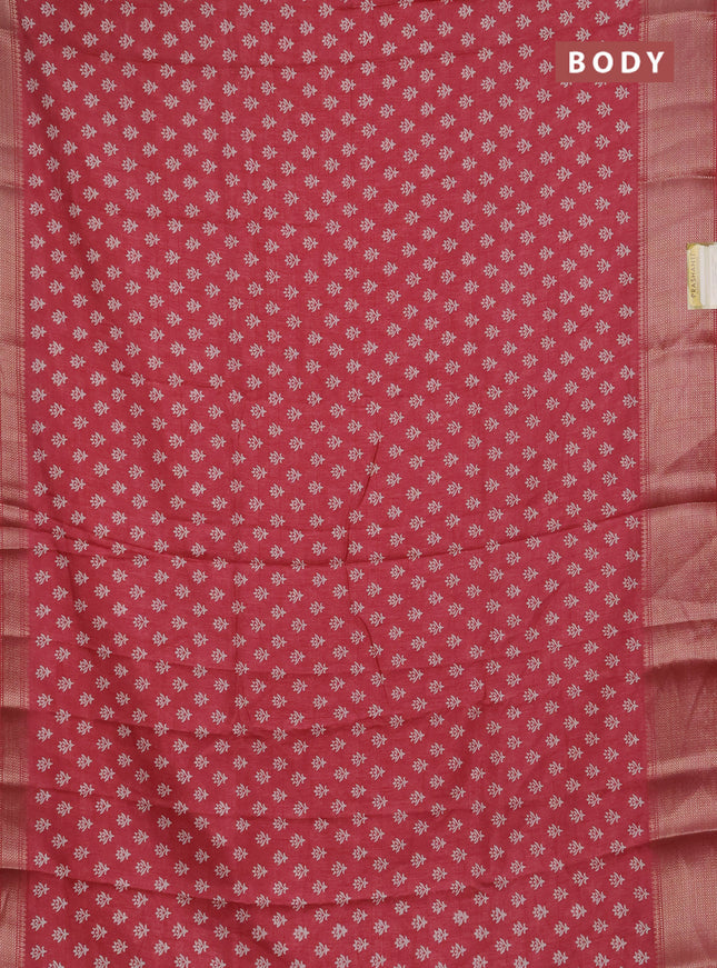 Semi dola pack of 5 multi colour with allover butta prints and zari woven border