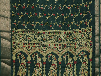 Semi dola pack of 5 multi colour and multi design with allover prints and zari woven border