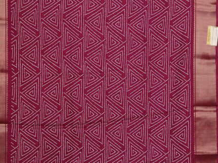 Semi dola pack of 5 multi colour with allover geometric prints and zari woven border
