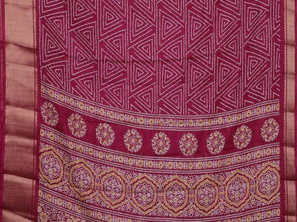 Semi dola pack of 5 multi colour with allover geometric prints and zari woven border