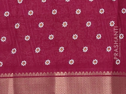 Semi dola pack of 5 multi colour with allover geometric prints and zari woven border