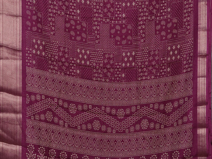 Semi dola pack of 5 multi colour and multi design with allover prints and zari woven border