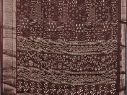 Semi dola pack of 5 multi colour with allover prints and zari woven border