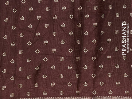Semi dola pack of 5 multi colour with allover prints and zari woven border