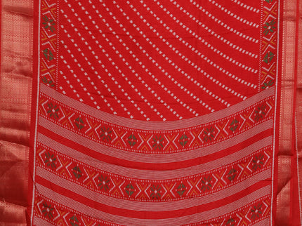 Semi dola pack of 5 multi colour with allover ikat weaves and zari woven border