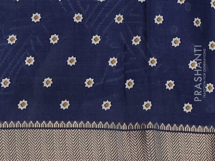 Semi dola pack of 5 multi colour with allover geometric prints and zari woven border