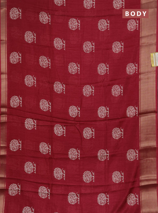 Semi dola pack of 5 multi colour with allover butta prints and zari woven border