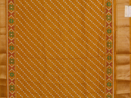 Semi dola pack of 5 multi colour with allover ikat weaves and zari woven border