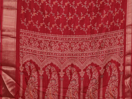 Semi dola pack of 5 multi colour and multi design with allover prints and zari woven border