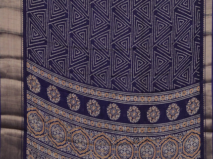 Semi dola pack of 5 multi colour and multi design with allover prints and zari woven border