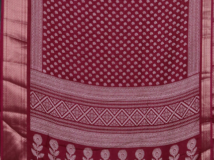 Semi dola pack of 5 multi colour and multi design with allover prints and zari woven border