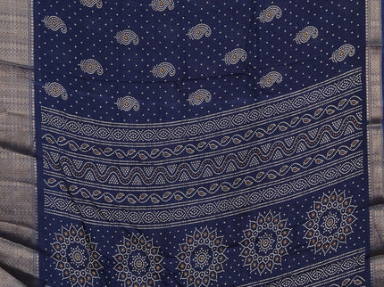 Semi dola pack of 5 multi colour and multi design with allover prints and zari woven border