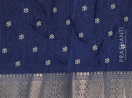 Semi dola pack of 5 multi colour and multi design with allover prints and zari woven border