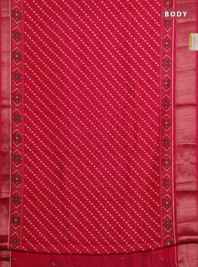 Semi dola pack of 5 multi colour and multi design with allover prints and zari woven border