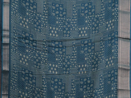 Semi dola pack of 5 multi colour and multi design with allover prints and zari woven border