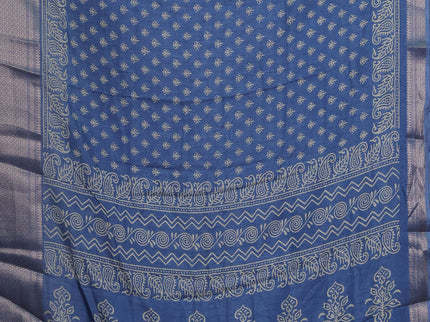 Semi dola pack of 5 multi colour with allover butta prints and zari woven border