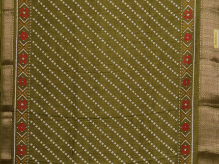 Semi dola pack of 5 multi colour and multi design with allover prints and zari woven border