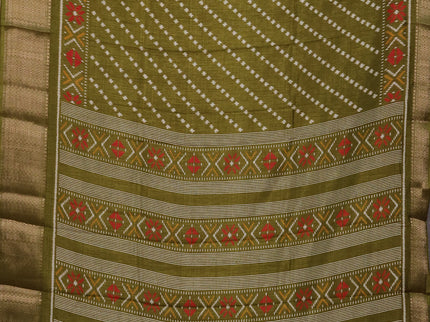 Semi dola pack of 5 multi colour and multi design with allover prints and zari woven border