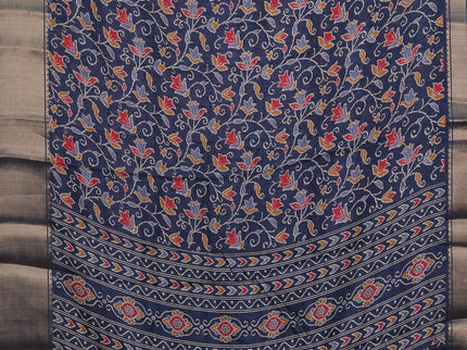 Semi dola pack of 5 multi colour and multi design with allover prints and zari woven border